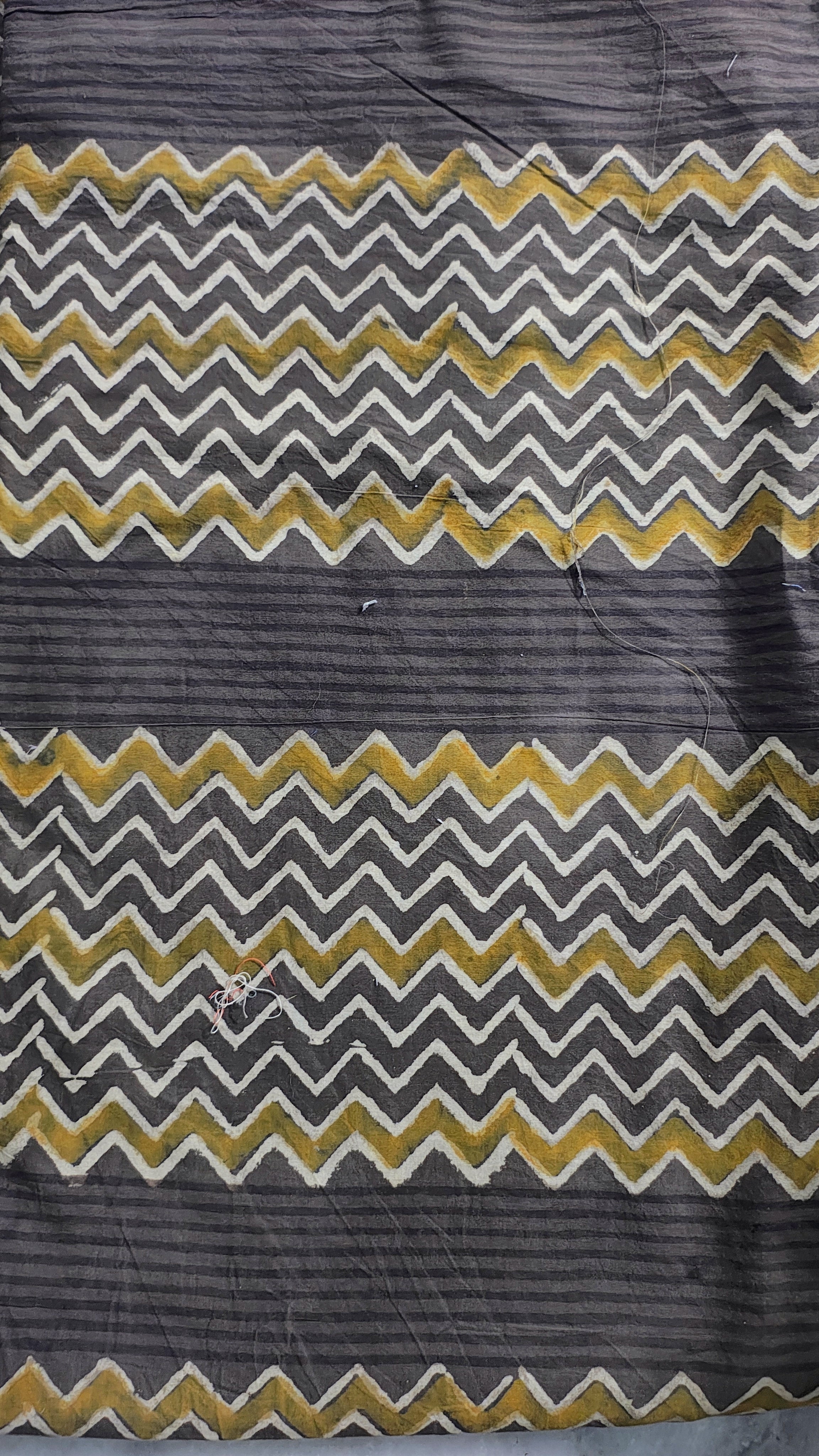 Handmade Bagru Print Textile –  Brown color Floral Print Cotton Material