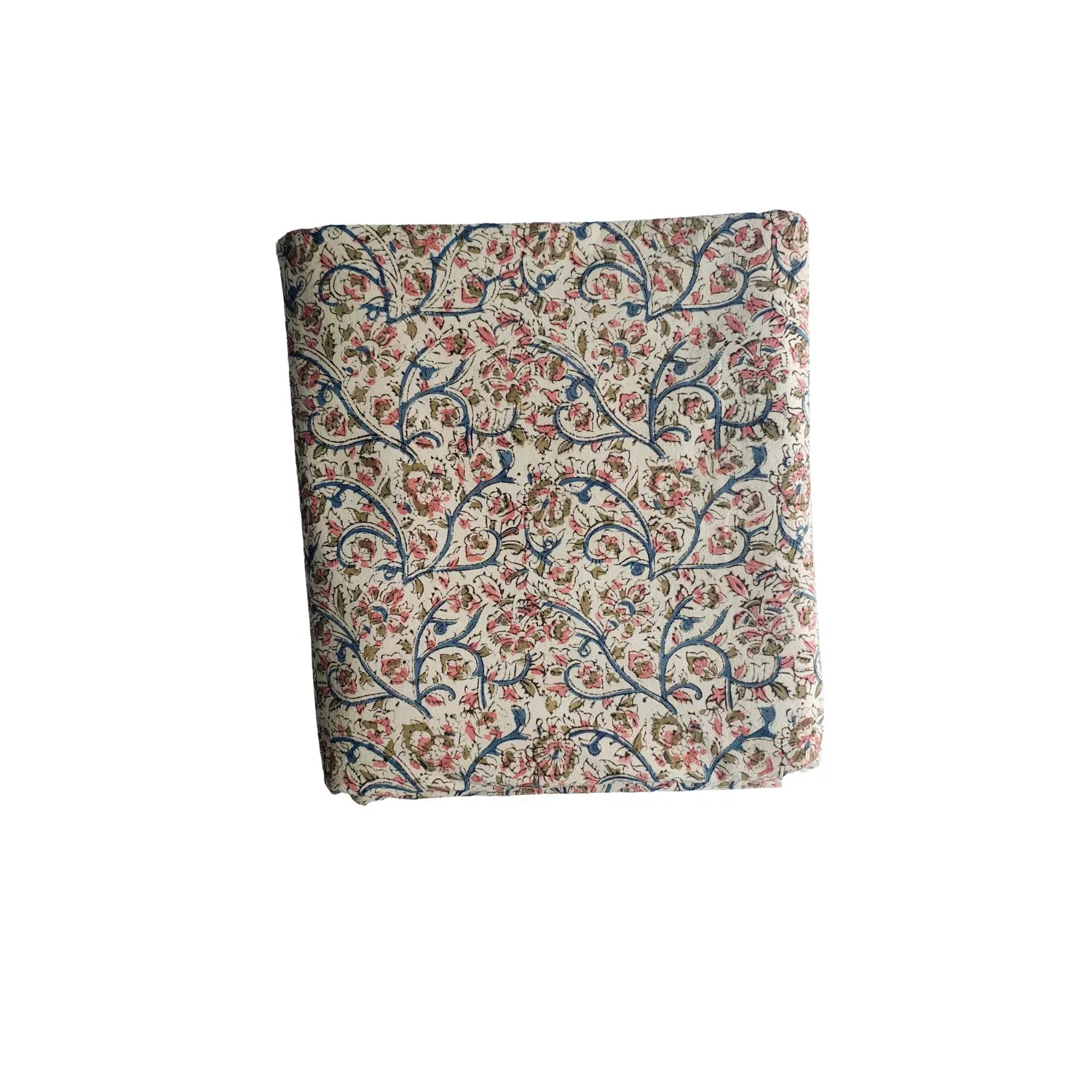 Handcrafted Kalamkari Textile with Leaf Motifs