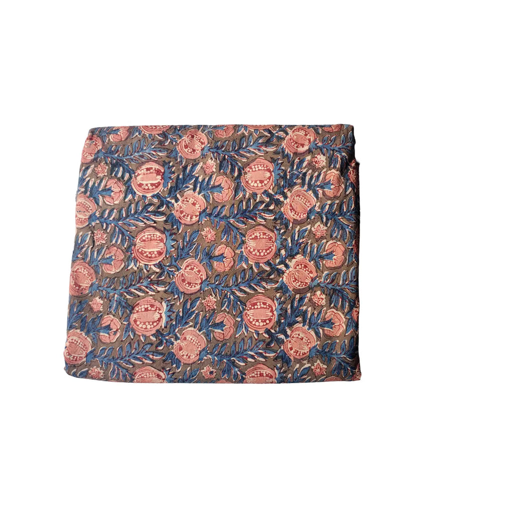 Handblock Floral Printed Kalamkari Fabric