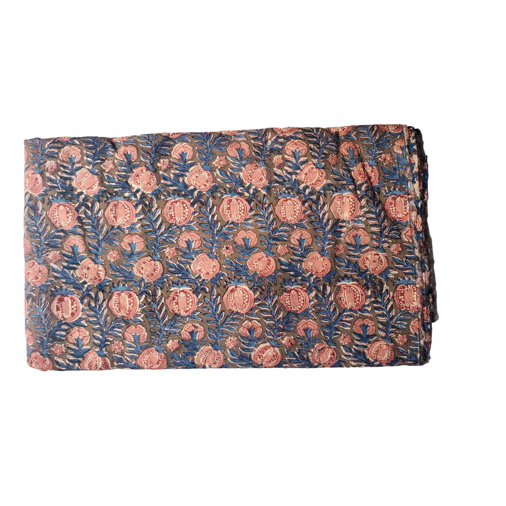 Handblock Floral Printed Kalamkari Fabric