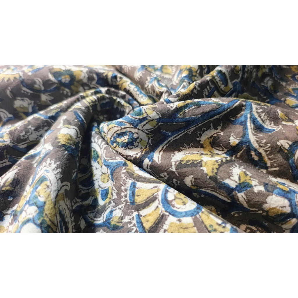 Handblock Floral Printed Kalamkari Fabric