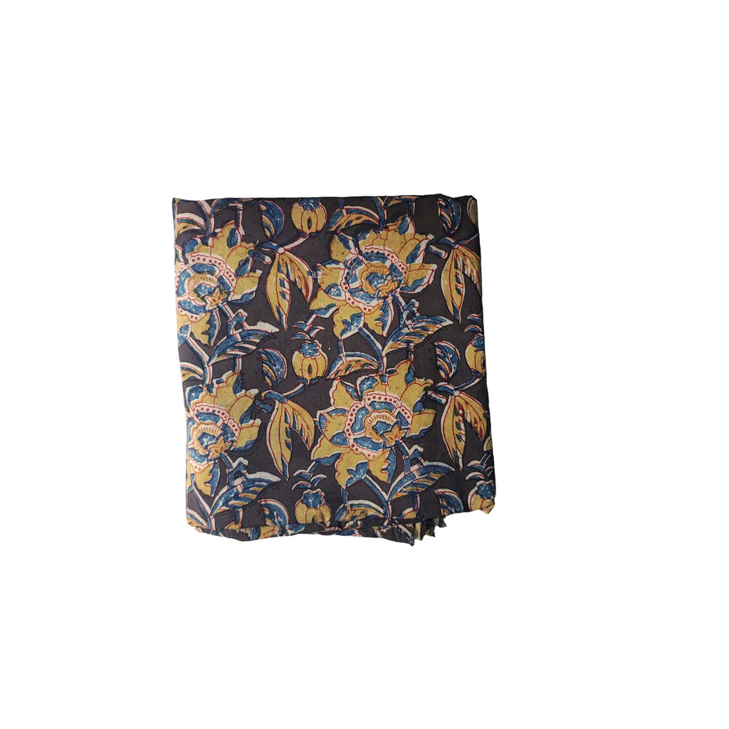 Handblock Floral Printed Kalamkari Fabric