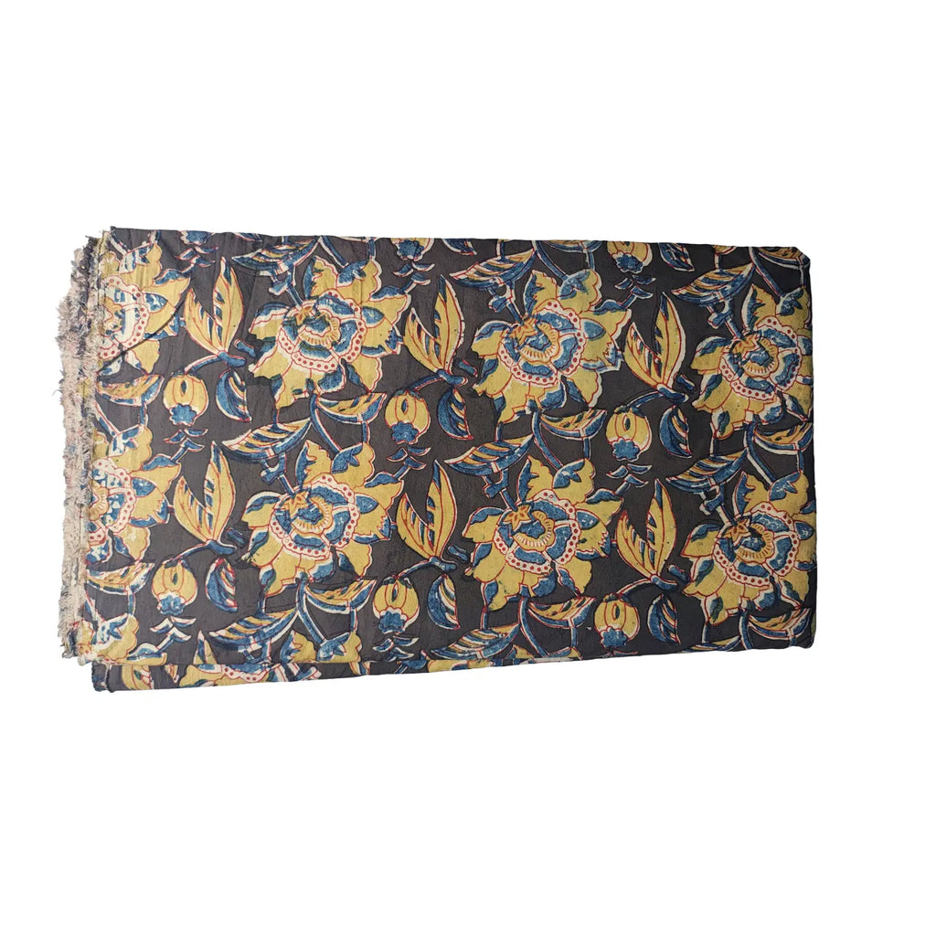Handblock Floral Printed Kalamkari Fabric
