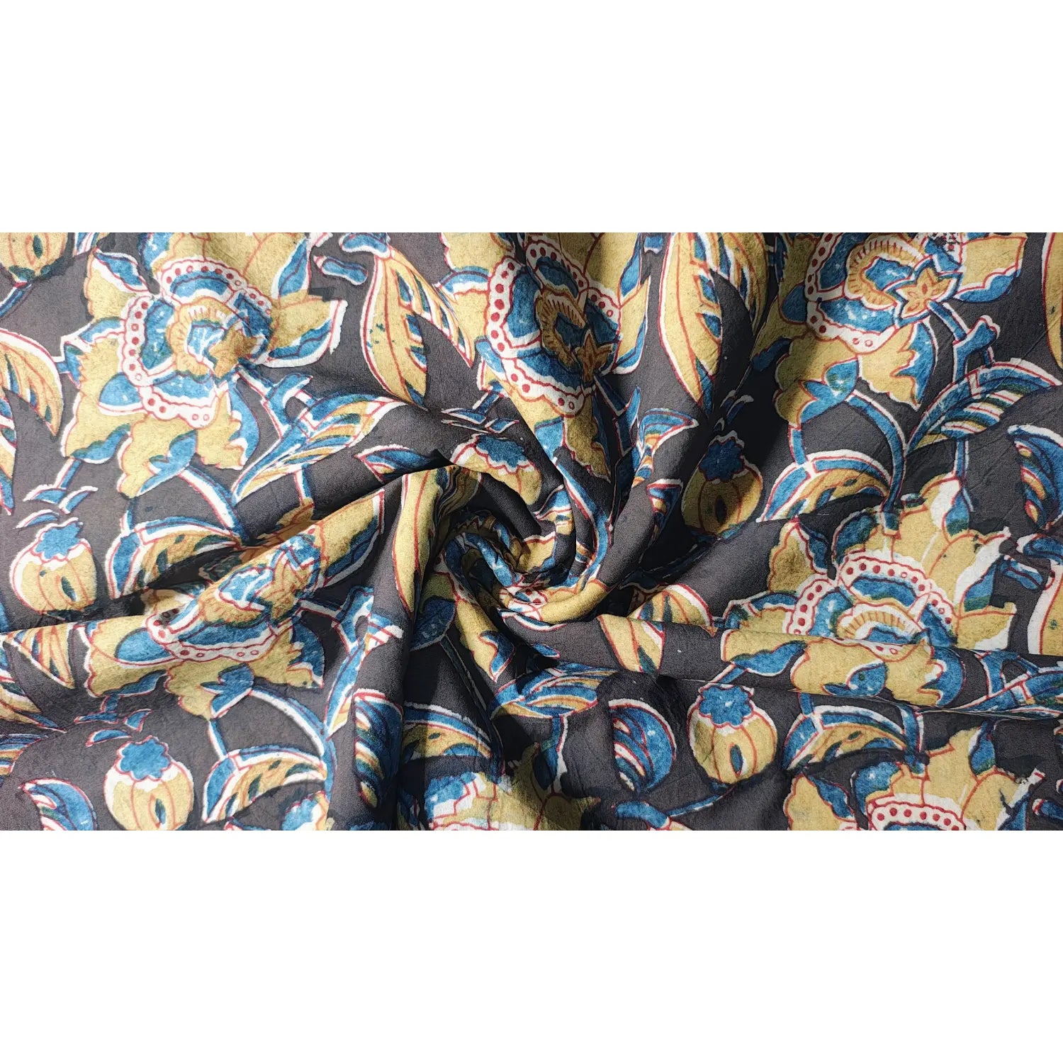 Handblock Floral Printed Kalamkari Fabric