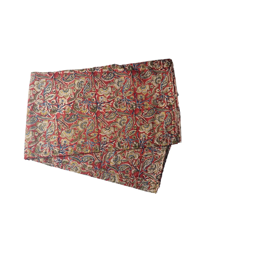 Handblock Floral Printed Kalamkari Fabric