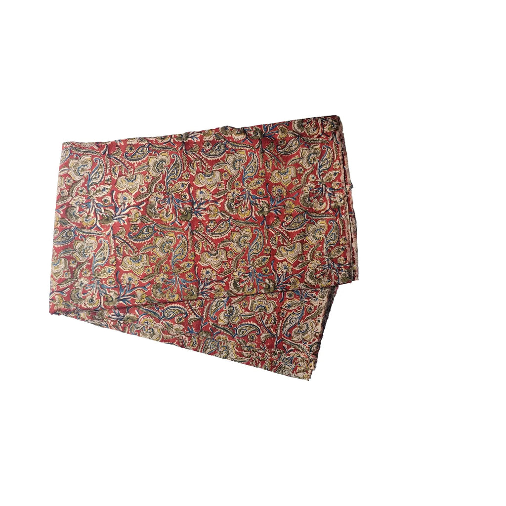 Handblock Floral Printed Kalamkari Fabric