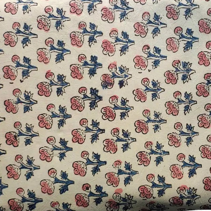 Handblock Floral Printed Kalamkari Fabric