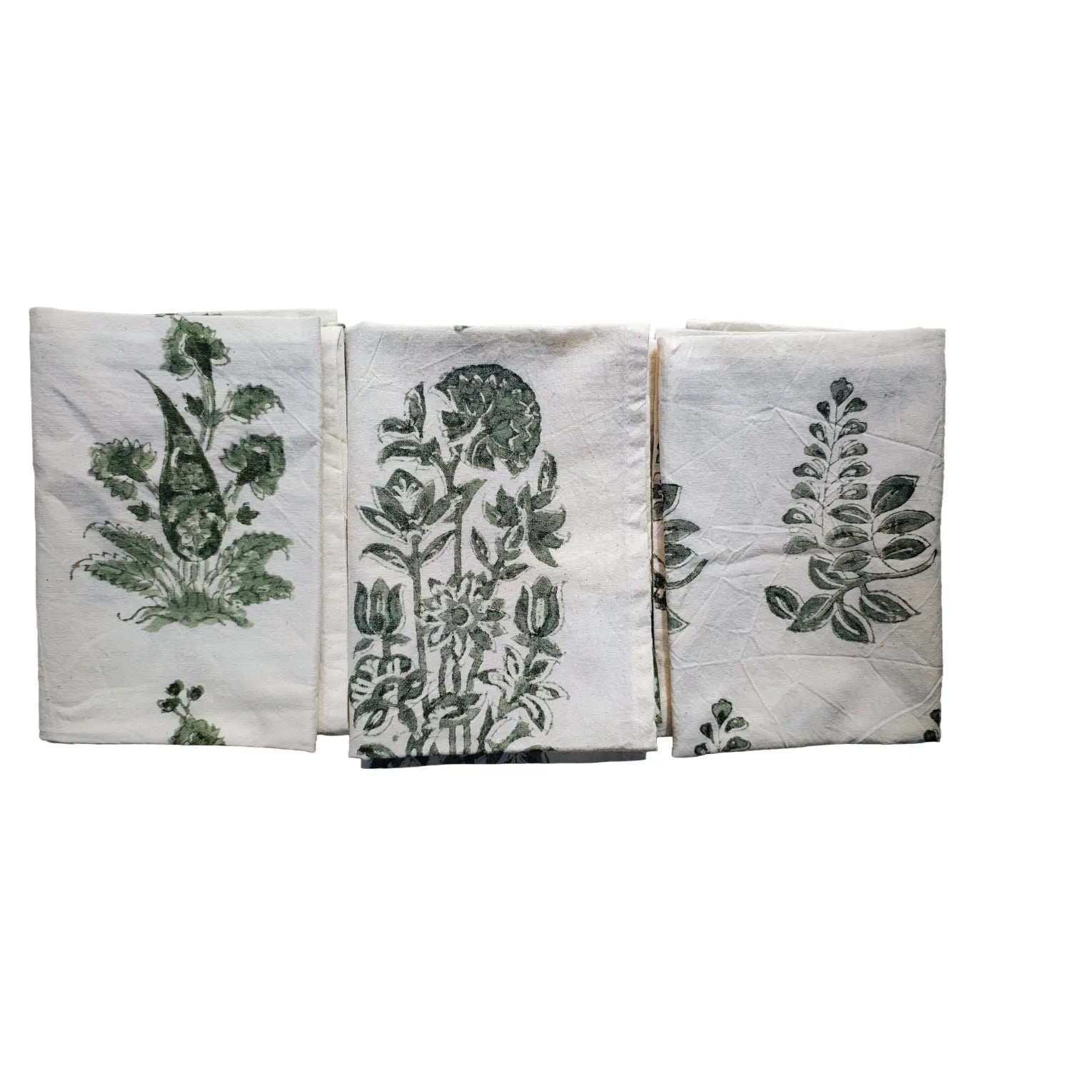 Handblock Floral Printed Kalamkari Hand towels Set of 3