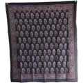 Ajrakh Hand Block Print Brown Color Cotton Scarf | Traditional Geometric Print | 120×105 cm