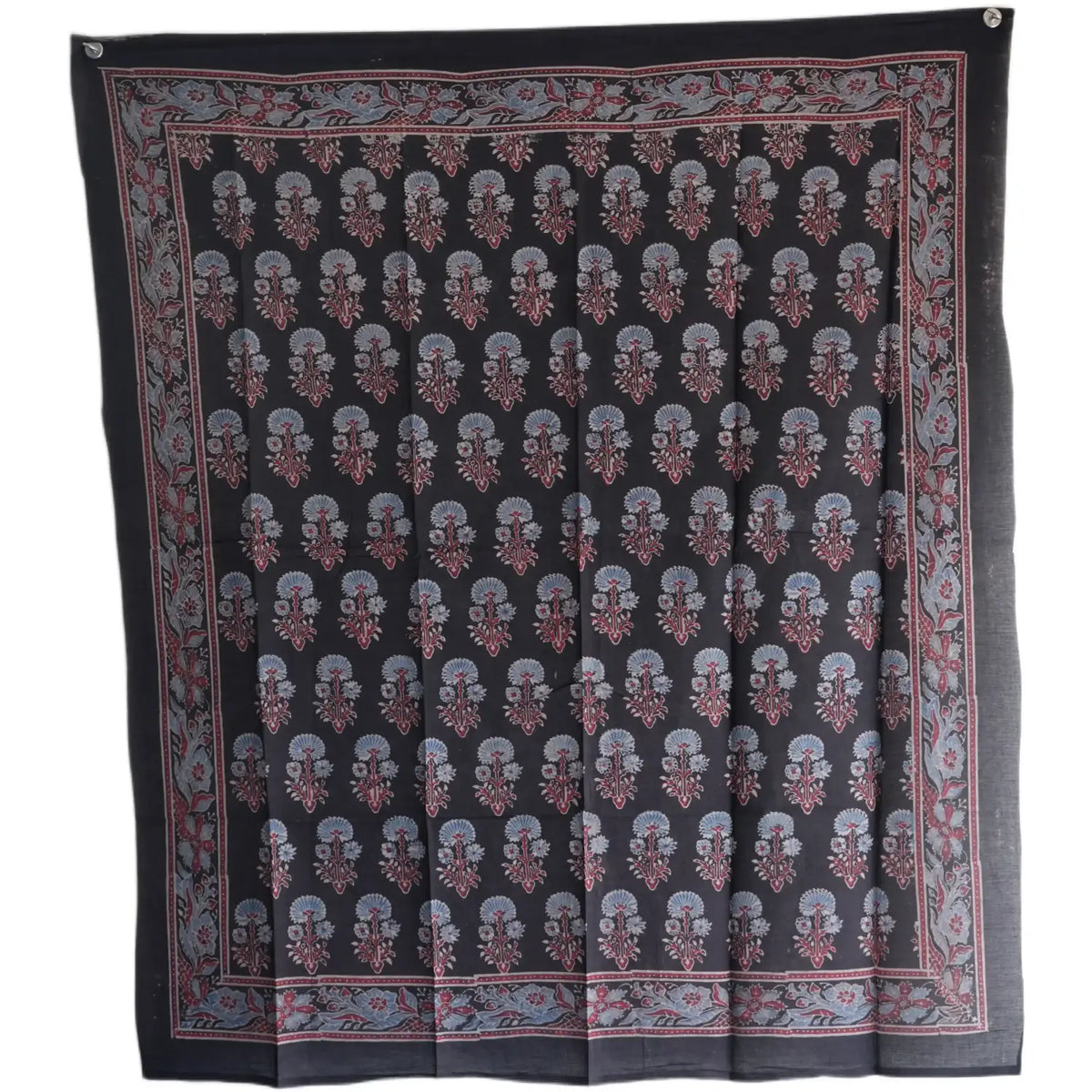 Ajrakh Hand Block Print Brown Color Cotton Scarf | Traditional Geometric Print | 120×105 cm