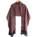 Ajrakh Hand Block Print Maroon Color Cotton Stole | Traditional Geometric Print | L210 X W55 cm