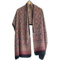 Ajrakh Hand Block Print Red Color Viscose Stole | Traditional Geometric Print | L220 X W55 cm