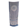 Ajrakh Hand Block Printed Modal Silk Stole – Dark Blue  Floral, 210x55cm