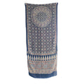 Ajrakh Hand Block Printed Modal Silk Stole –  Blue, 210x55cm