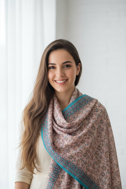 Hand Block Printed Kalamkari Cotton dupatta