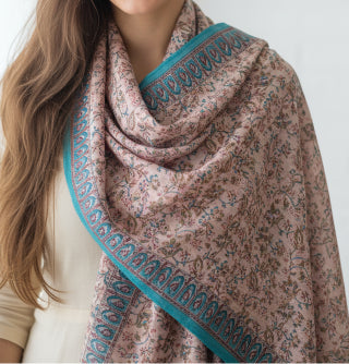 Hand Block Printed Kalamkari Cotton dupatta