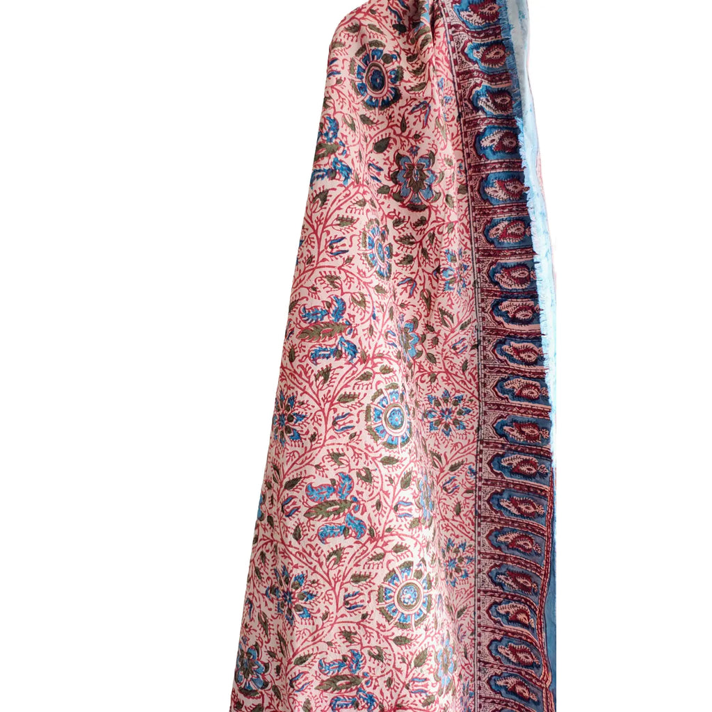 Hand Block Printed Kalamkari Cotton dupatta
