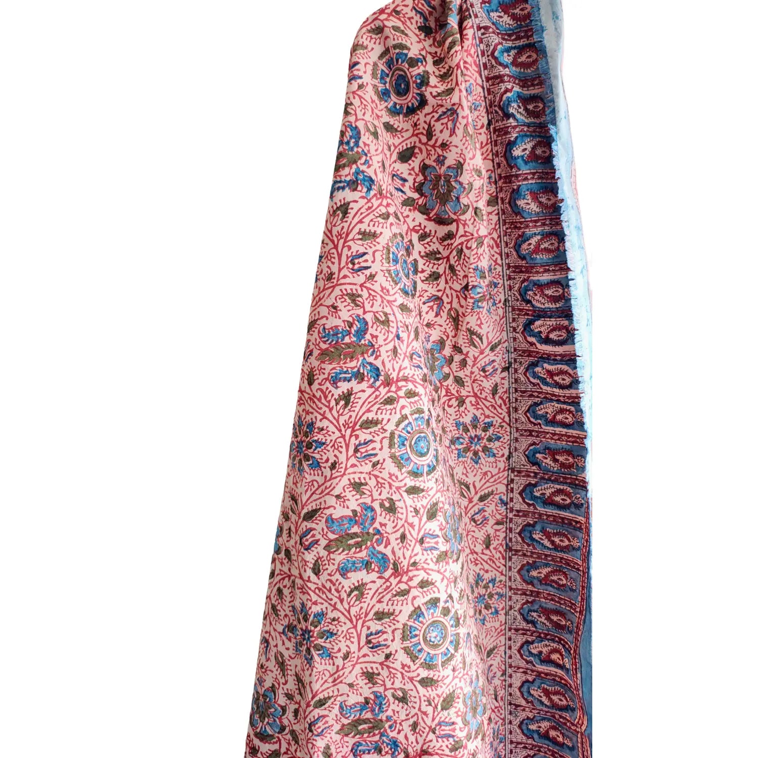 Hand Block Printed Kalamkari Cotton dupatta