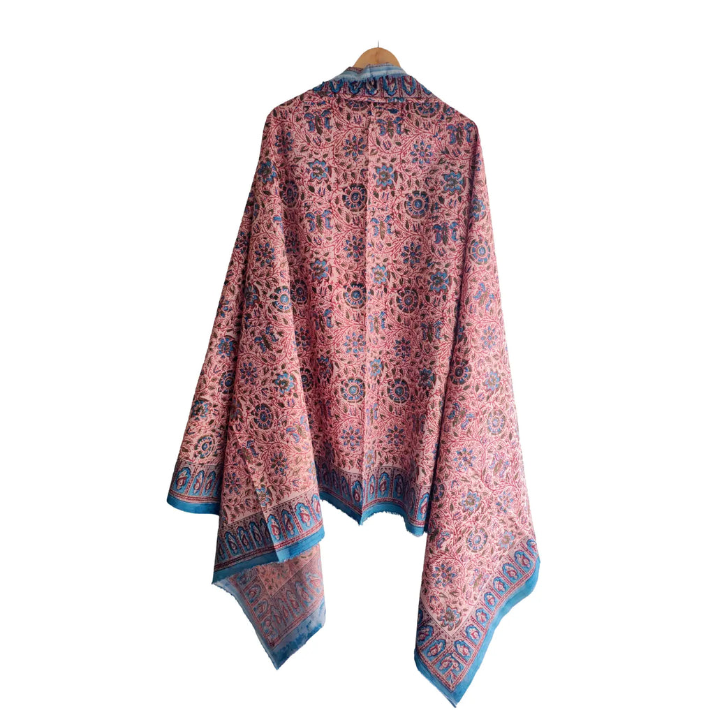 Hand Block Printed Kalamkari Cotton dupatta