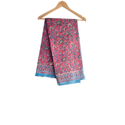 Hand Block Printed Kalamkari Cotton dupatta