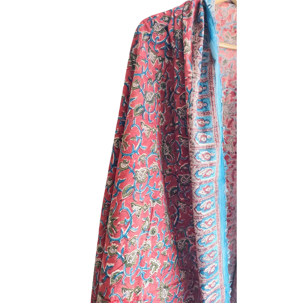 Hand Block Printed Kalamkari Cotton dupatta