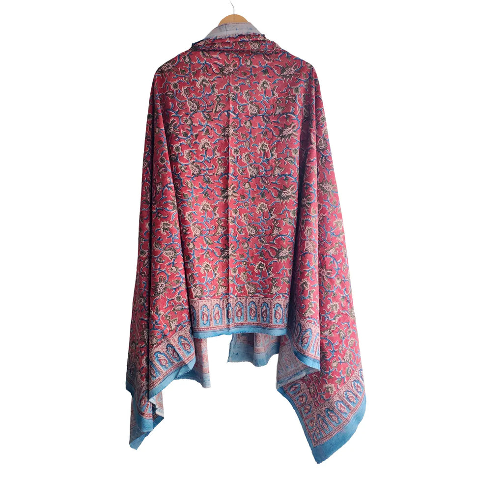 Hand Block Printed Kalamkari Cotton dupatta