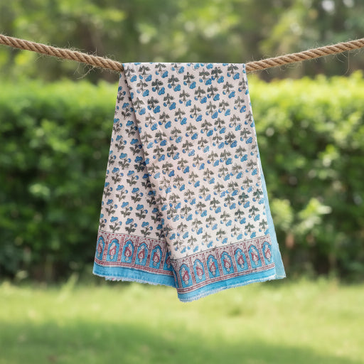 Hand Block Printed Kalamkari Cotton dupatta