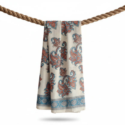 Hand Block Printed Kalamkari Cotton dupatta