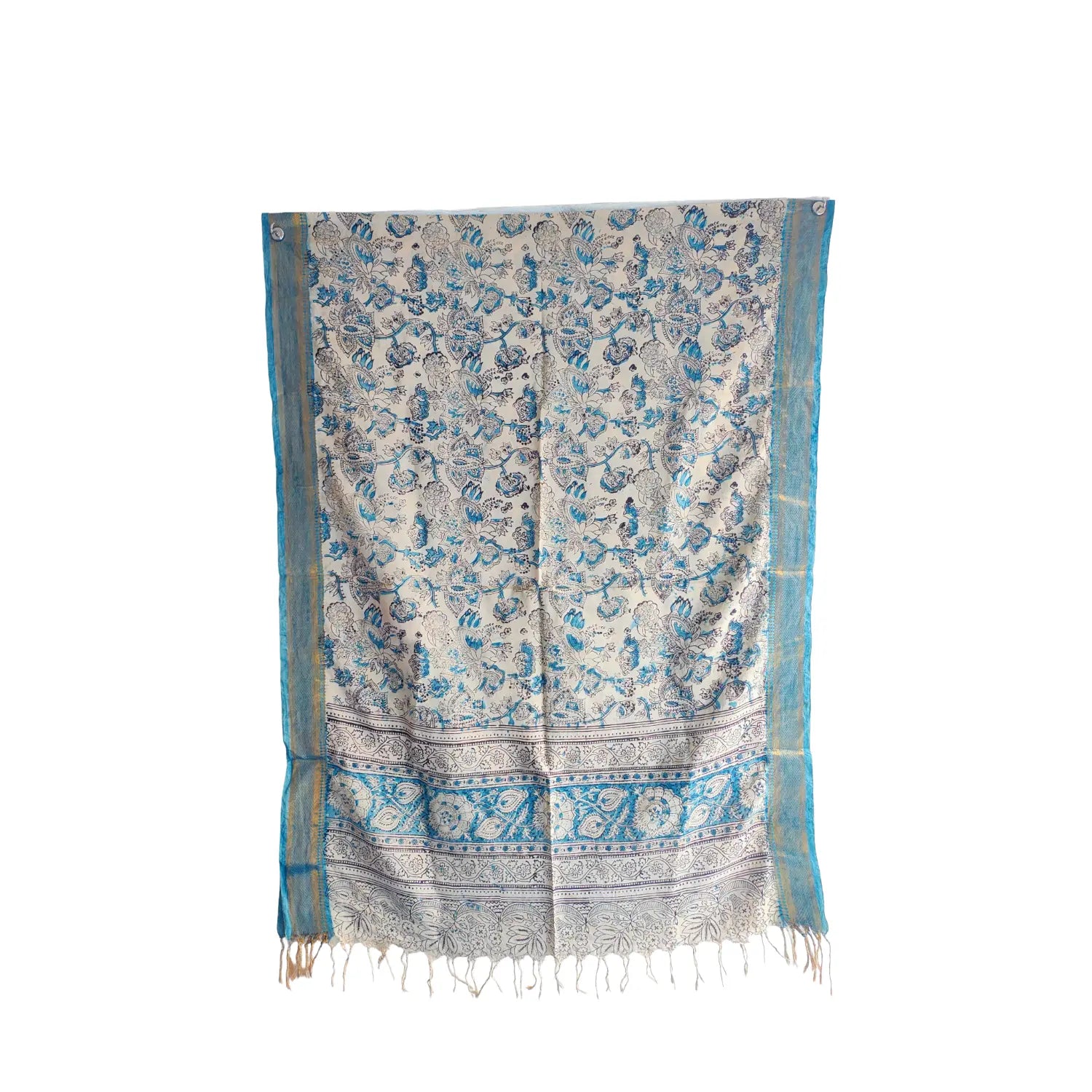 Hand Block Printed Kalamkari Cotton dupatta