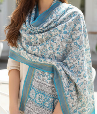 Hand Block Printed Kalamkari Cotton dupatta
