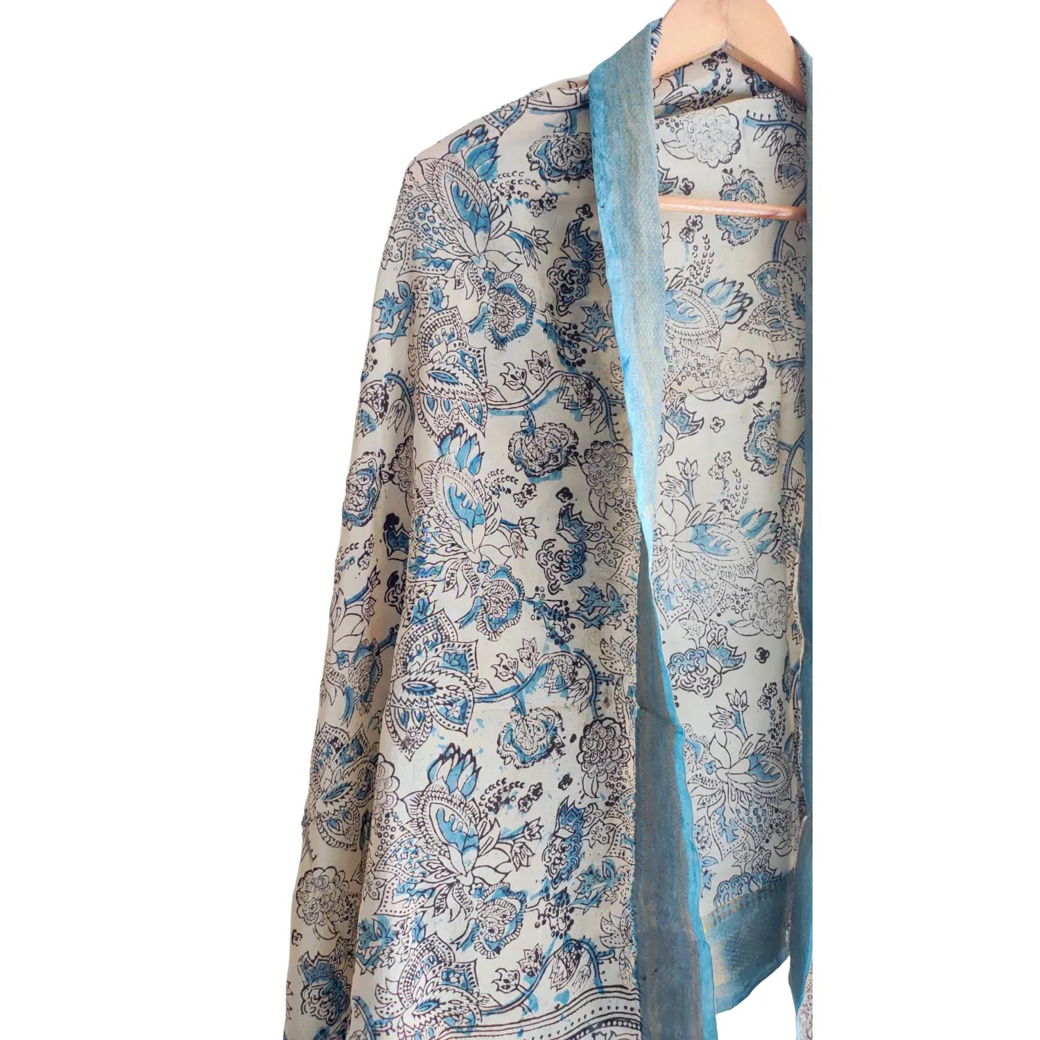 Hand Block Printed Kalamkari Cotton dupatta
