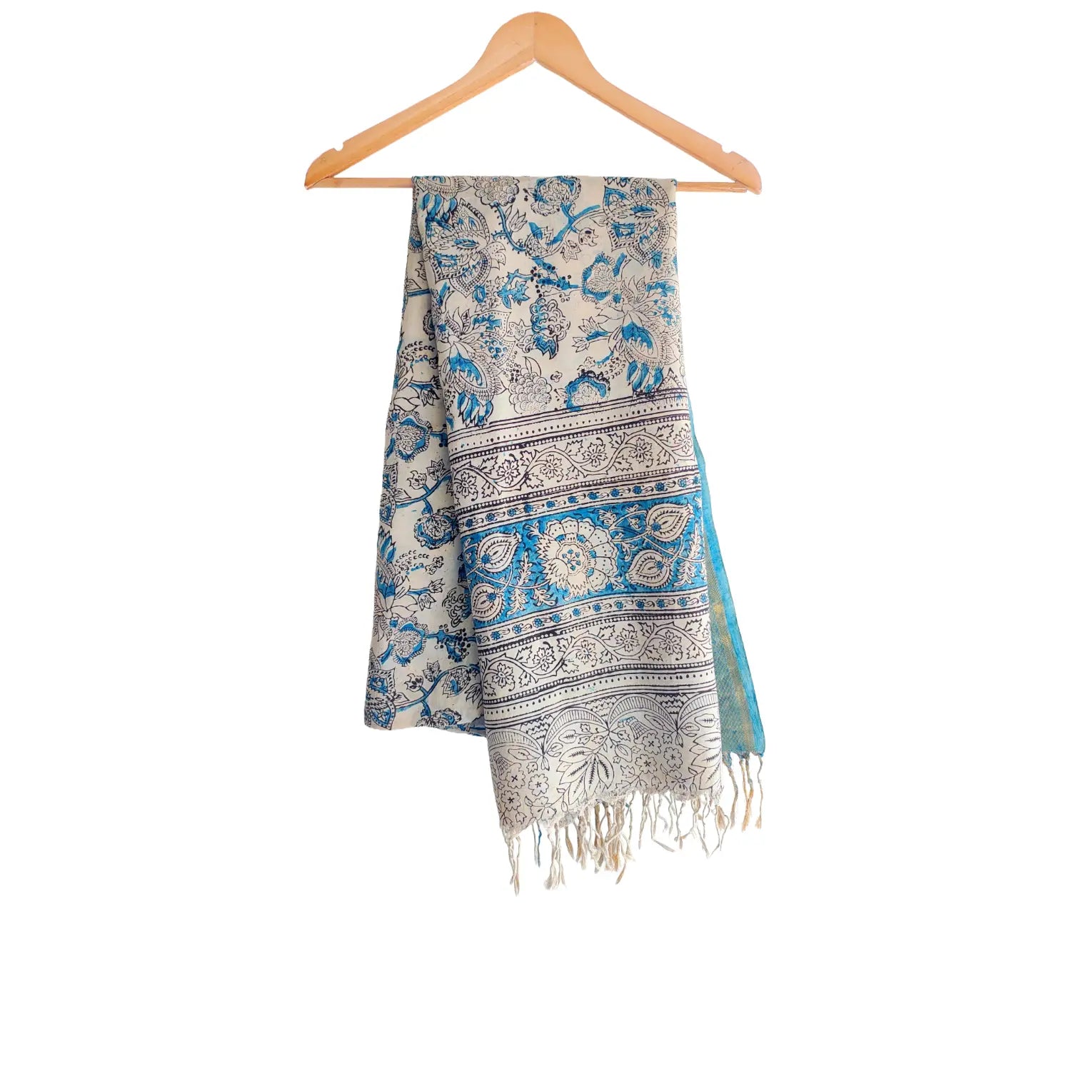 Hand Block Printed Kalamkari Cotton dupatta