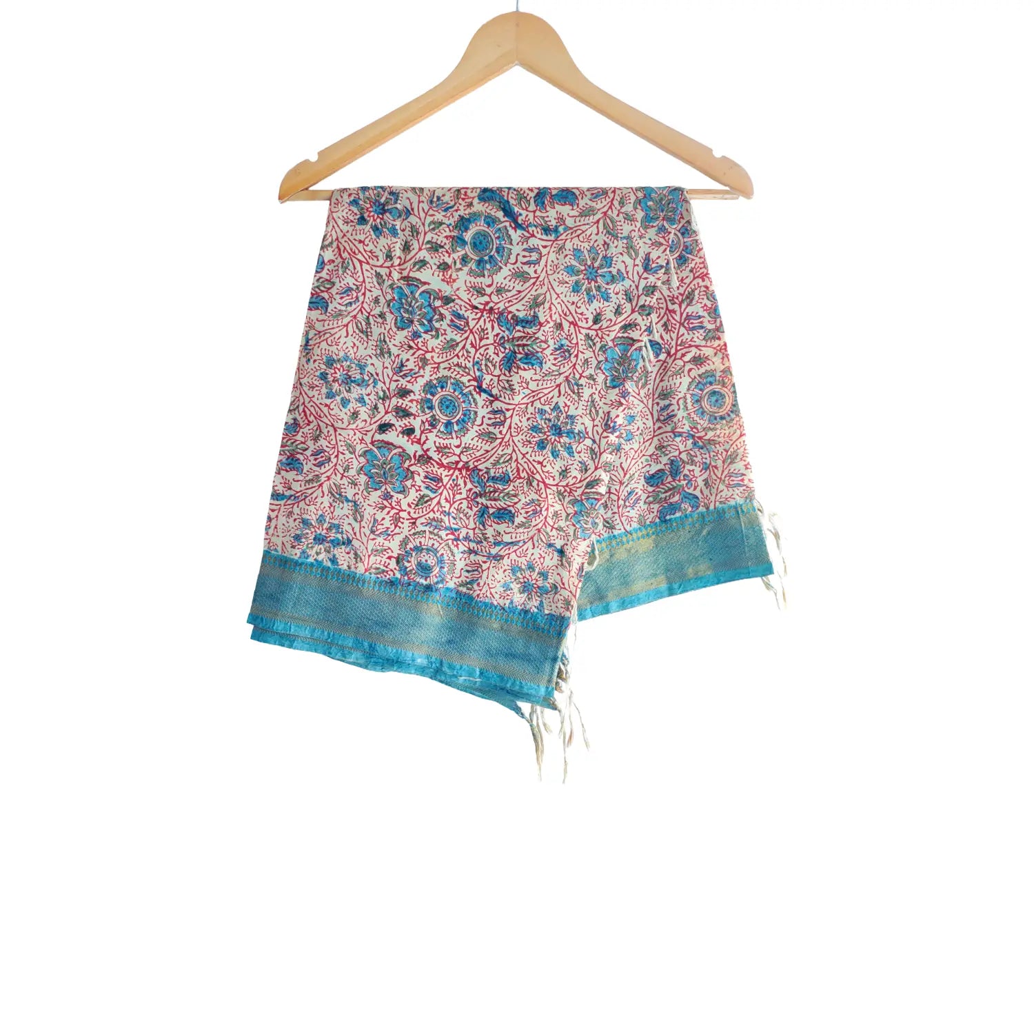 Hand Block Printed Kalamkari Cotton dupatta