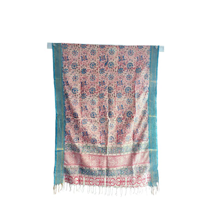 Hand Block Printed Kalamkari Cotton dupatta