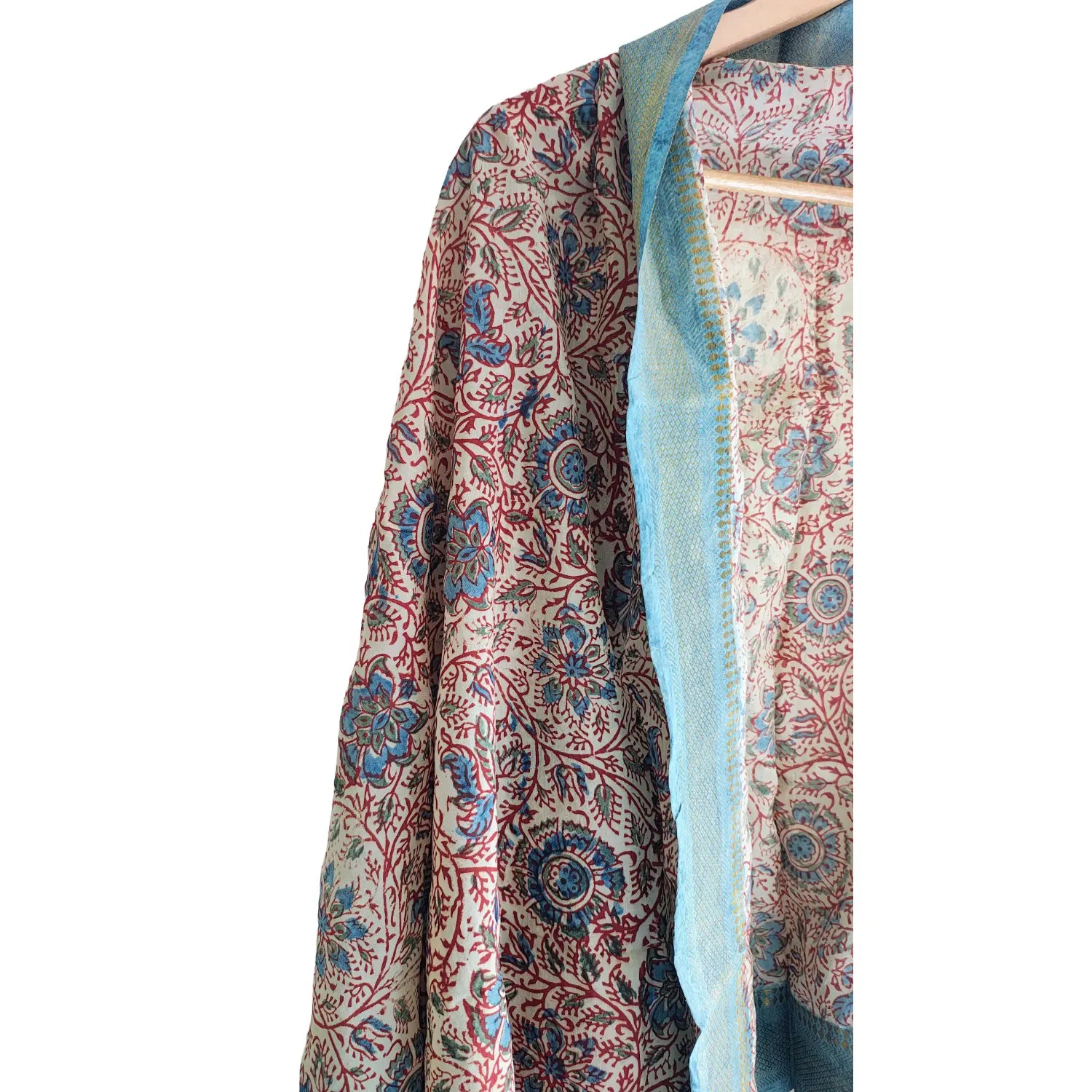 Hand Block Printed Kalamkari Cotton dupatta
