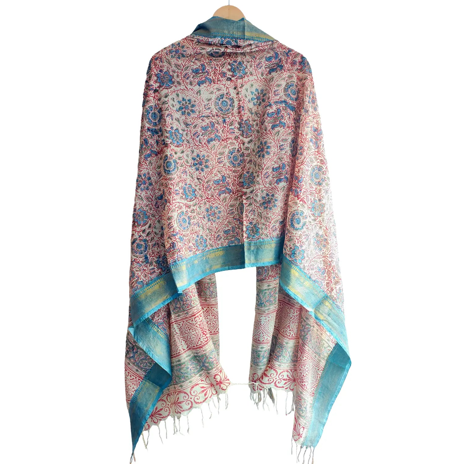 Hand Block Printed Kalamkari Cotton dupatta
