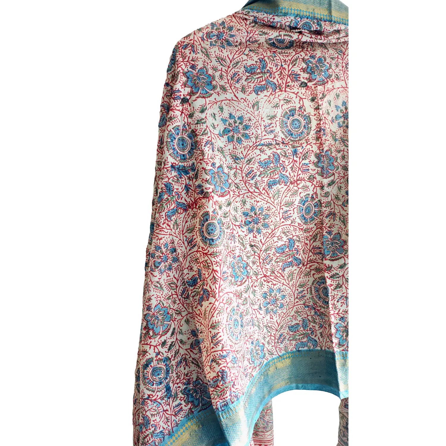 Hand Block Printed Kalamkari Cotton dupatta