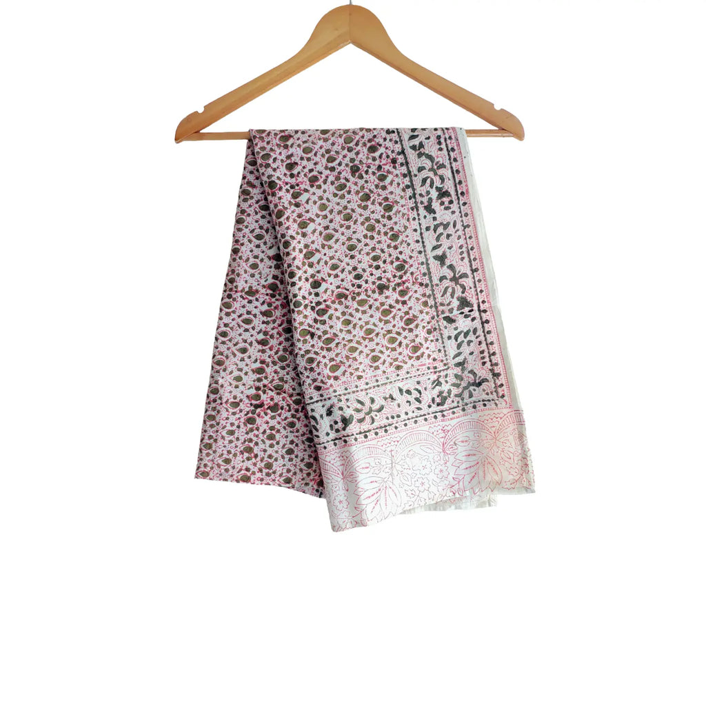Hand Block Printed Kalamkari Cotton stole