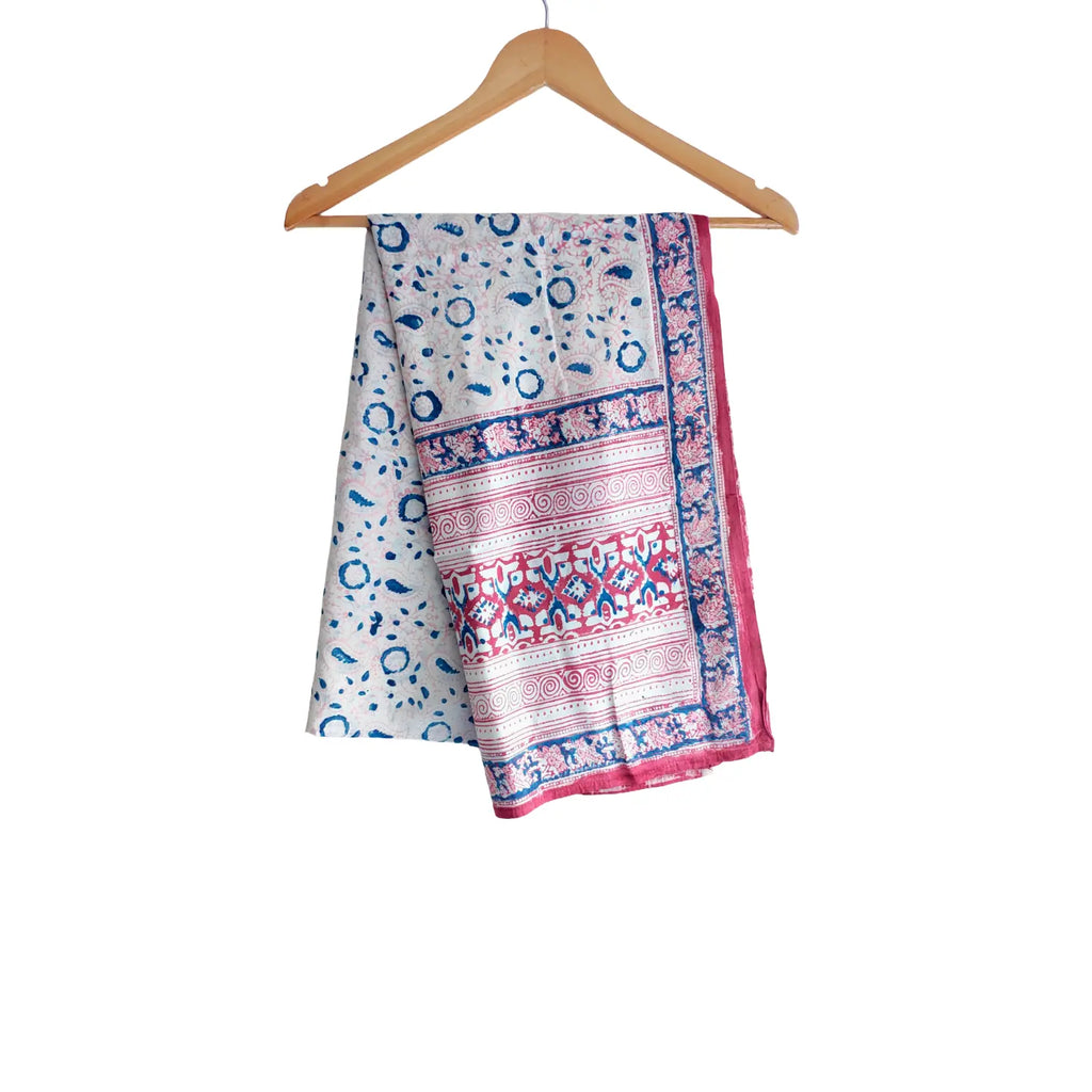 Hand Block Printed Kalamkari Cotton stole