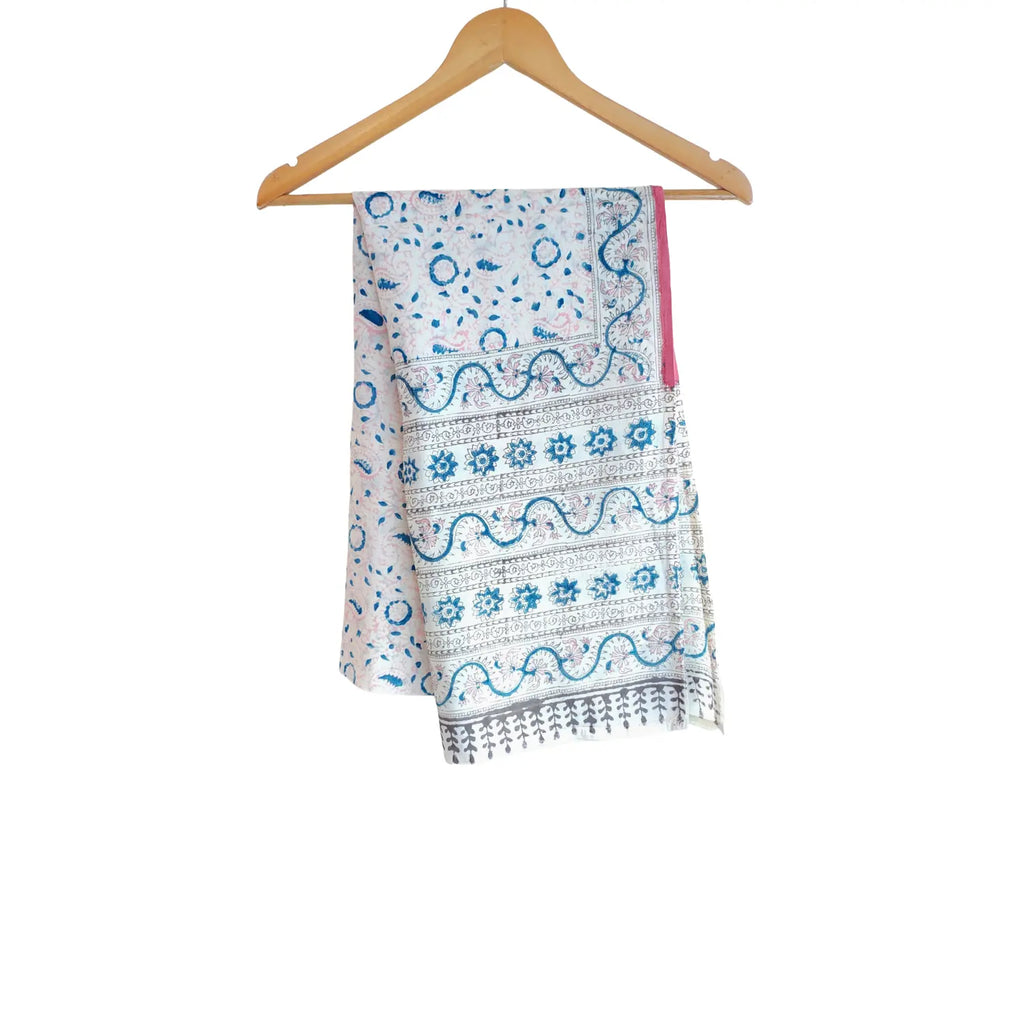 Hand Block Printed Kalamkari Cotton stole
