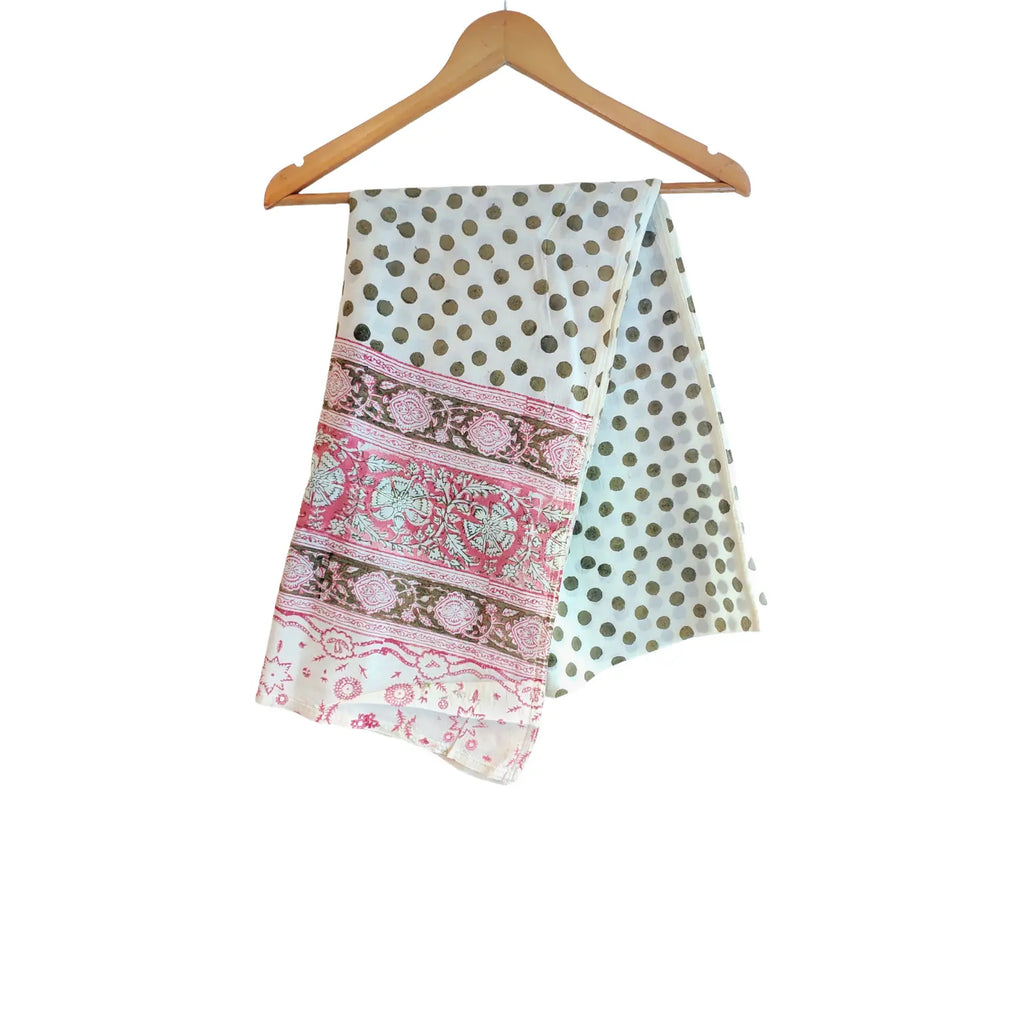 Hand Block Printed Kalamkari Cotton stole