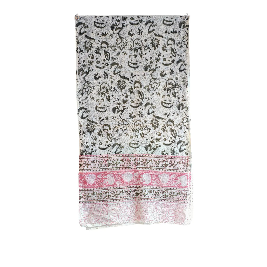 Hand Block Printed Kalamkari Cotton stole