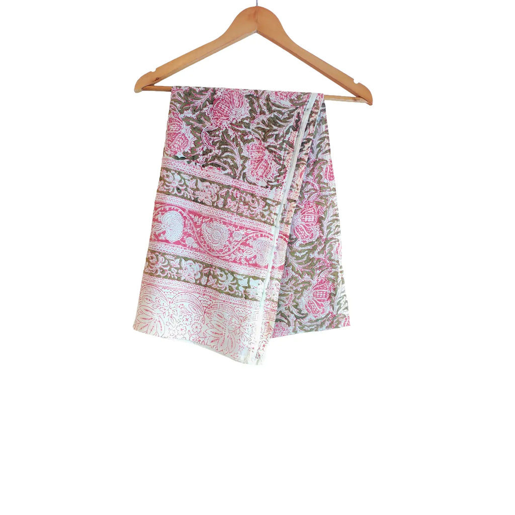 Hand Block Printed Kalamkari Cotton stole