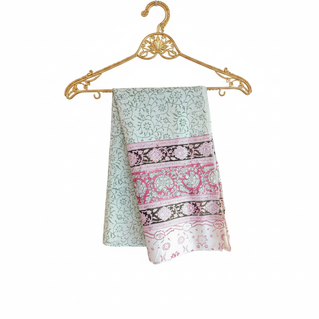 Hand Block Printed Kalamkari Cotton stole