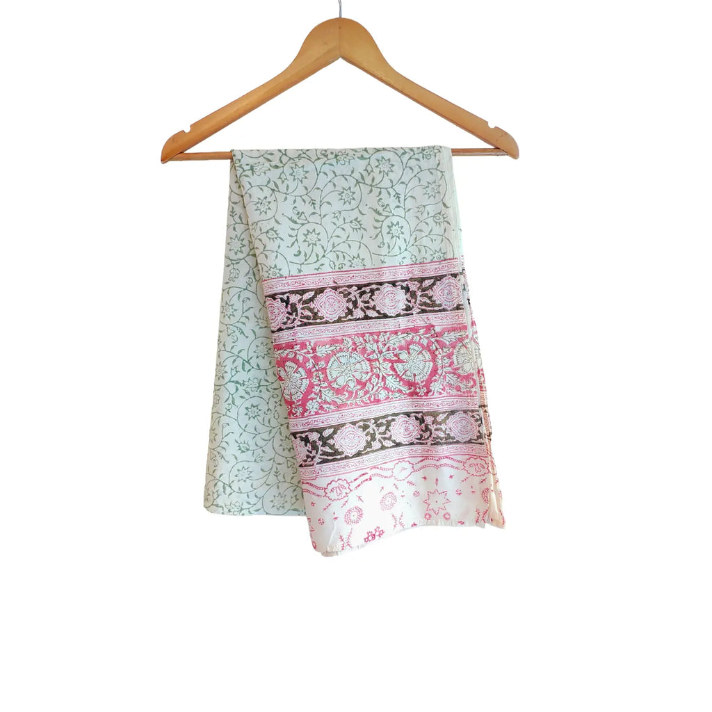 Hand Block Printed Kalamkari Cotton stole