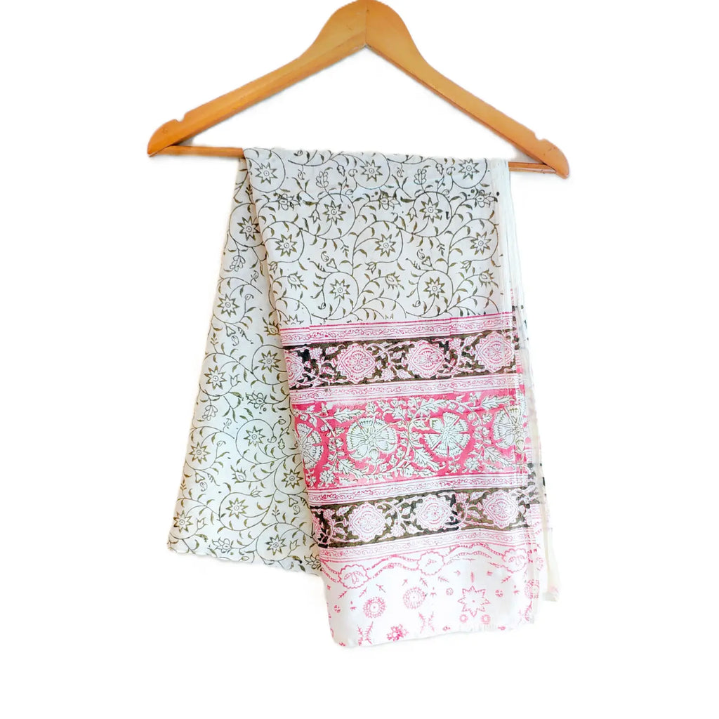 Hand Block Printed Kalamkari Cotton stole