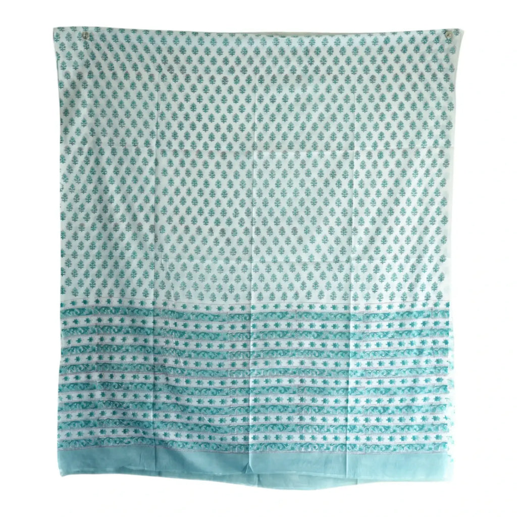 Bagru Hand Block Floral Printed Cotton Mulmul Dupatta