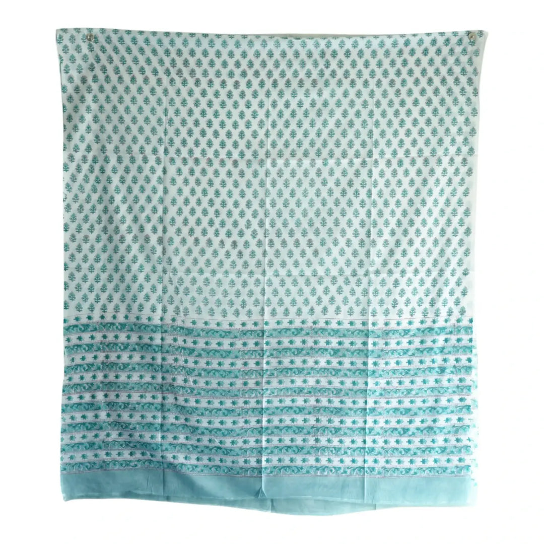 Bagru Hand Block Floral Printed Cotton Mulmul Dupatta