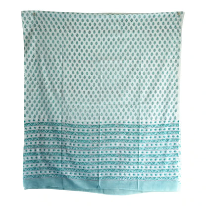 Bagru Hand Block Floral Printed Cotton Mulmul Dupatta