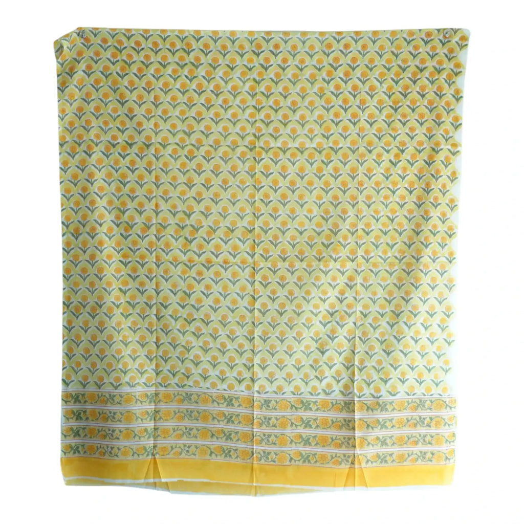 Bagru Hand Block Floral Printed Cotton Mulmul Dupatta